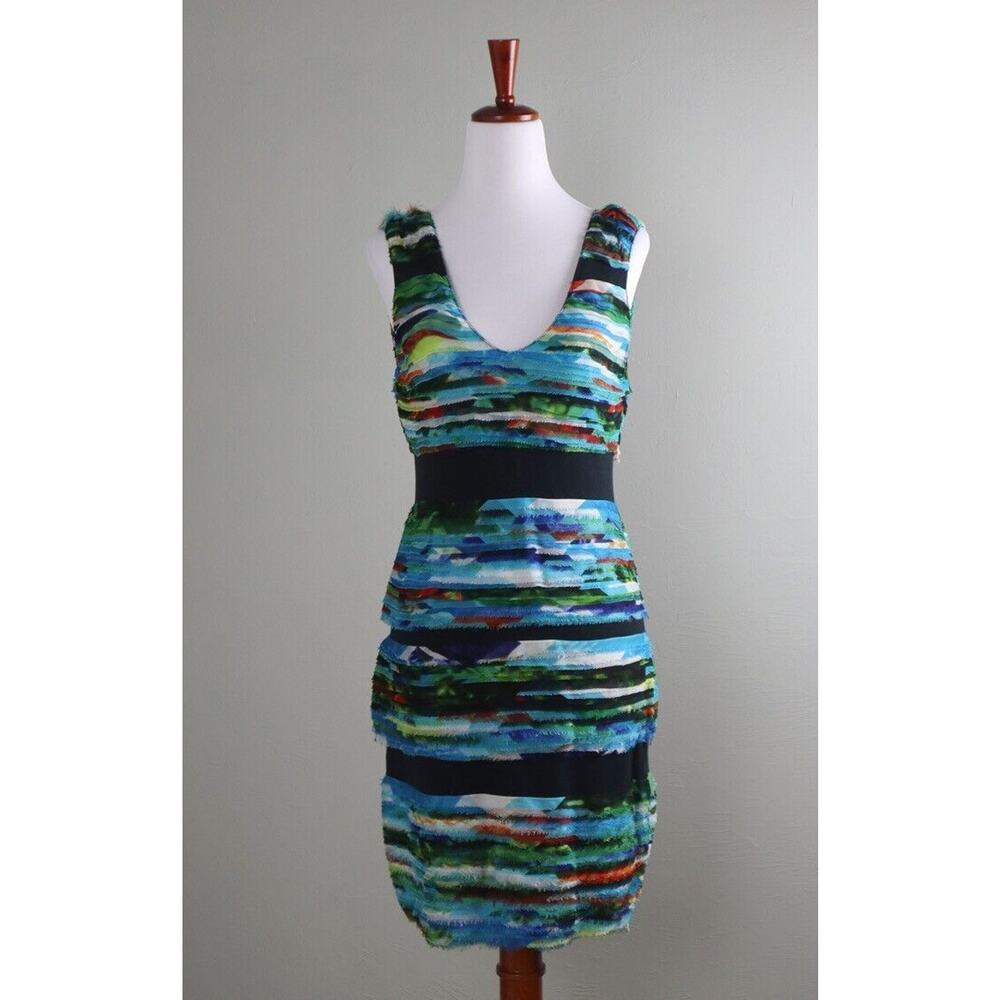 RAG & BONE New York $298 Tiered Fringe Silk Soft Knit Tank Dress Size Medium